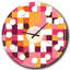 Retro Geometric Design VII - Mid-Century Modern wall clock-40748369