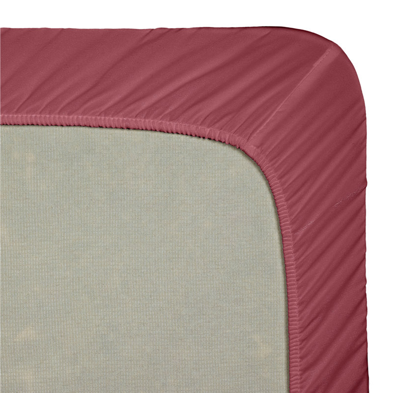 Microfiber Fitted Sheet, Twin-XL Fitted Sheet, Burgundy