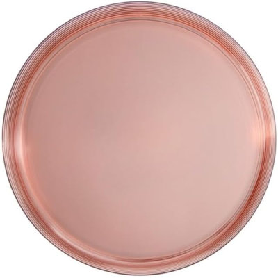 10 inch Transparent Rose Plastic Dinner Plates