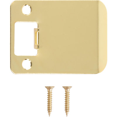 Round Corner Extended Lip Strike Plate, By Stone Harbor Hardware