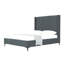 Lit rembourré en velours de taille moyenne Promenade Mid-Century-1820303222-1820302985