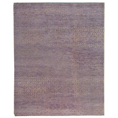 Wool Area Rug in Purple/Gold
