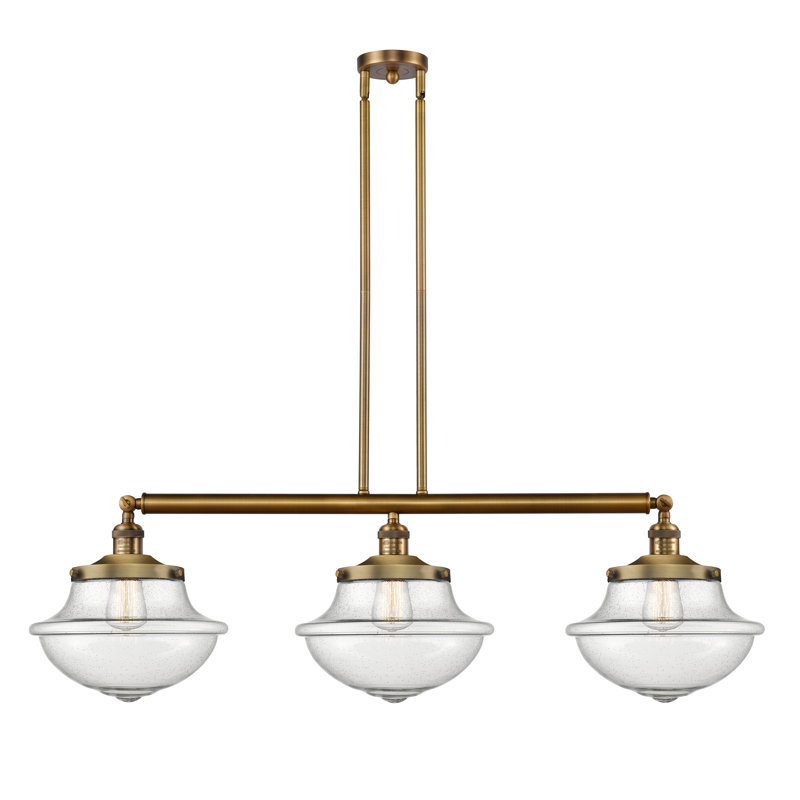 Lemus 3 - Light Kitchen Island Pendant, Brushed Brass, LED, Seedy