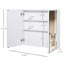 Armoire de salle de bain à miroir Kleankin, organisateur de rangement mural avec portes doubles et trois tablettes fixes, structure en acier