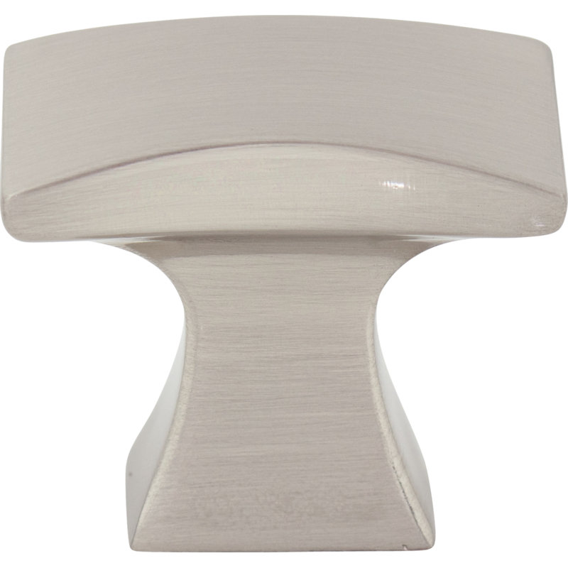 Philip Rectangular Knob, Satin Nickel