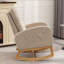Chaise berçante avec repose-pieds à haut dossier-549167388