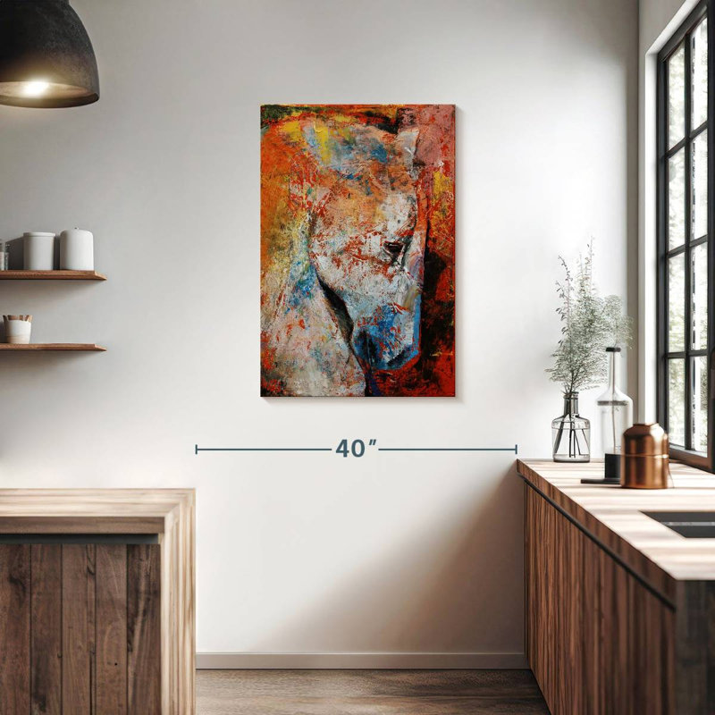 Cheval blanc Brampt, H 36 po x l 24 po