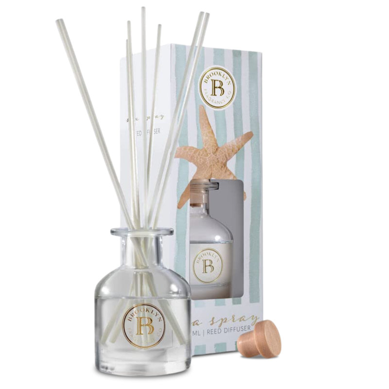 Brooklyn Fragrance Co. Aroma Diffuser - Long Lasting Premium Fragrance - Air Freshener For Home Sea Sprays- Reed Diffuser For A Large Room - 100ml