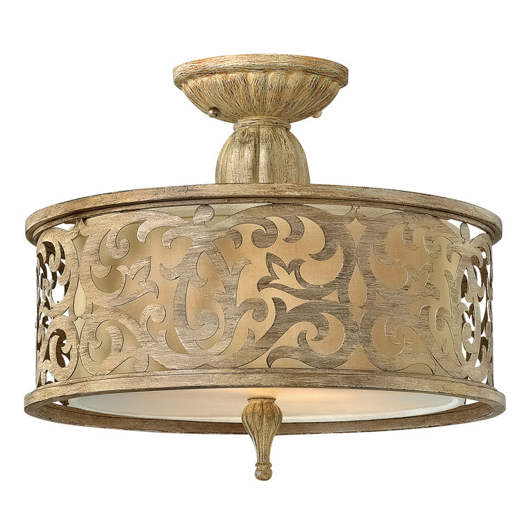 Baddock Fabric Semi Flush Mount