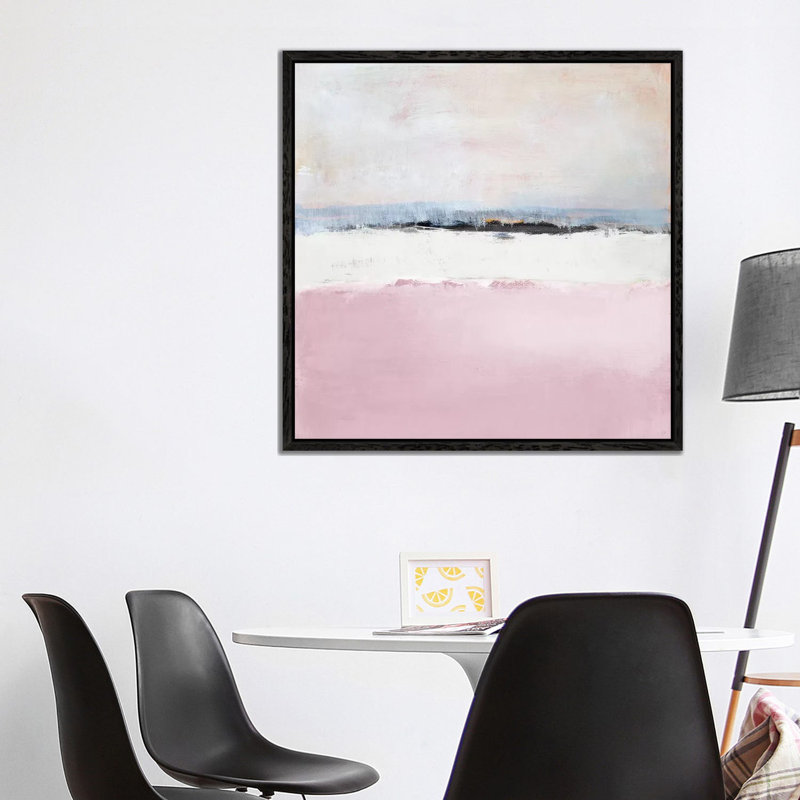 Pink Sea by Lanie Loreth - Painting on Canvas, Black Floater Framed, 93.98cm H x 93.98cm W x 3.81cm D