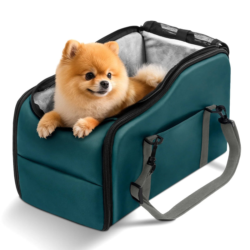 Siège d'appoint pour animaux de compagnie, support de voiture pour chien avec harnais de sécurité, lit de voyage portable pour petits chiens et chats, fabrication facile à nettoyer et durable