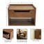 Alina Solid Wood Nightstand Tray-Top with Drawer and Open Storage-930920901