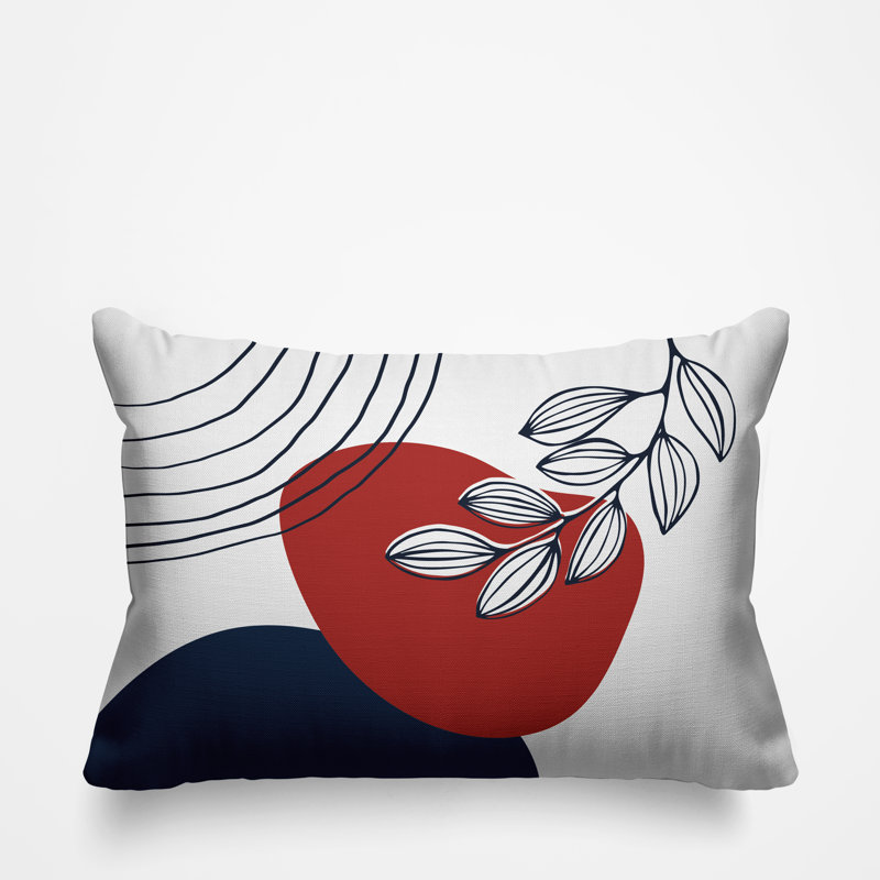 Coussin intérieur / extérieur Lupita, Ciel / bleu marine