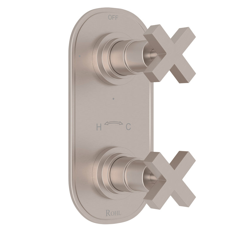 Lombardia® 1/2" Thermostatic Trim with Diverter, Satin Nickel