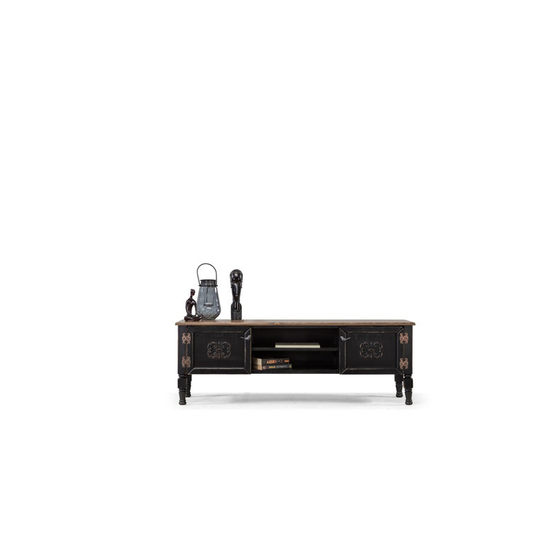 Keikei Unfinished TV Stand, Black