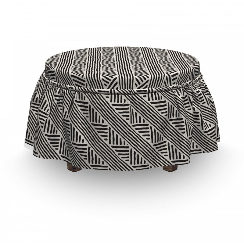 Housse pour à chevrons à chevrons à lignes diagonales repose-pieds