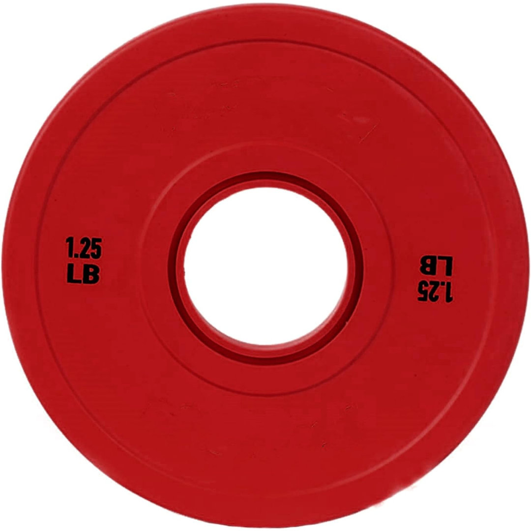 2" Rubber Coated Fractional Weight Plates Set – 1.25LB / 2.5LB / 5LB / 7.5LB / 10LB Pairs, Bumper Plates for Strength Training, Fits Standard Barbells