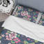 Ensemble de housse de couette rétro fleur et vert - Polyester en microfibre-1160717063