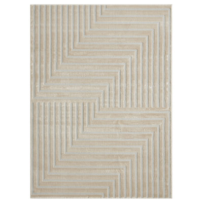 Huguetta Collection Modern Abstract Geometric Area Rug