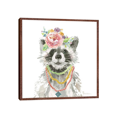 Glamour Girls: Raccoon by Carol Robinson - Print on Canvas