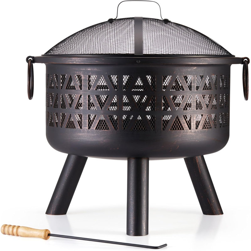 Bulle Round Steel Wood Burning Fire Pit