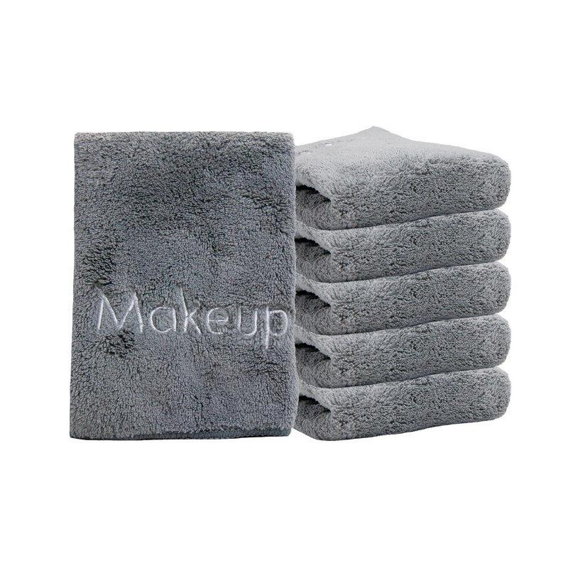 Arkwright’s Coral Fleece 6-Piece Makeup Towels, Gray