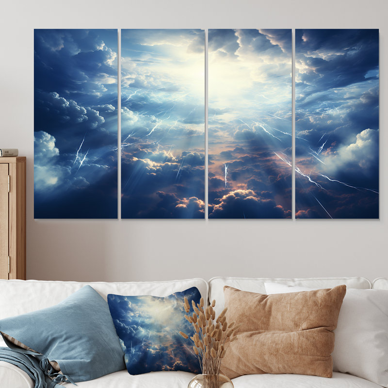 Etheral Storm Sky - Sky, art mural 4 pièces, H 28 po x l 48 po