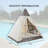 90.5" Length Wicker Brown And Beige Tent Shap Patio Daybed With Cushions With Colorful Pillowse