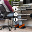 Repose-pieds Mind Reader, ergonomique, hauteur réglable, bureau, mousse, L 7,5 po x l 16,75 po x H 3,75 po
