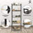 5 Tier Ladder Bookshelf, Bookcase Shelf Storage Rack Organizer, Dark Grey-746404031