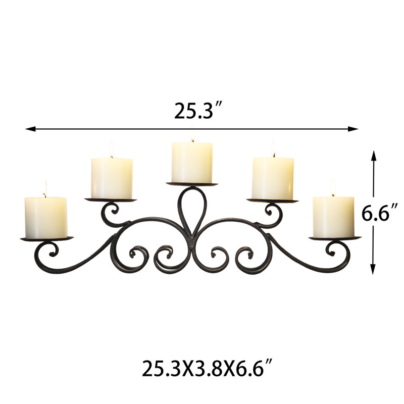 6.6'' H Metal Fireplace Candelabra