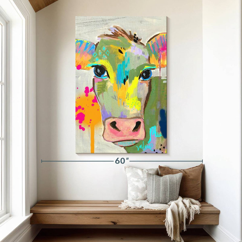 Brampt Cow Neon, 51" H x 34" W