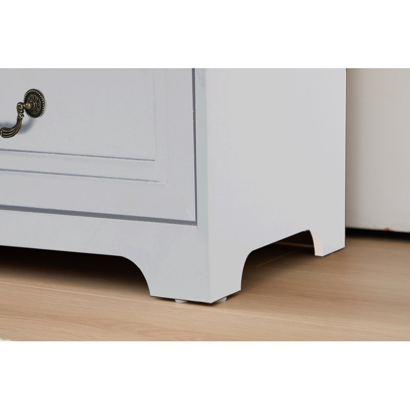 Commode 7 tiroirs Locicero (l 47,2 po), Blanc