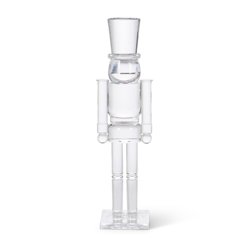 Clear Acrylic Nutcracker, 14.6"H