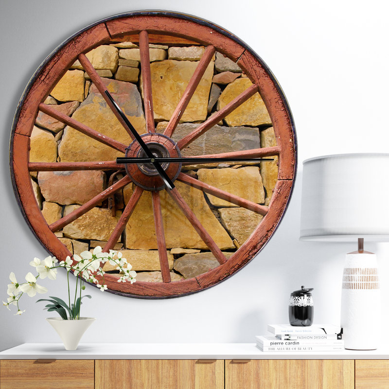 Horloge murale Swigart Farmhouse Designart, Moyen