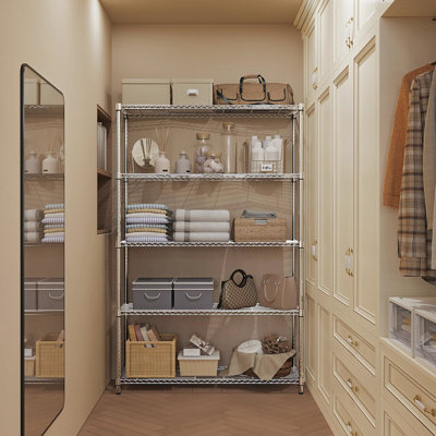 5 Tier Storage Rack Metal Wire Shelving Unit