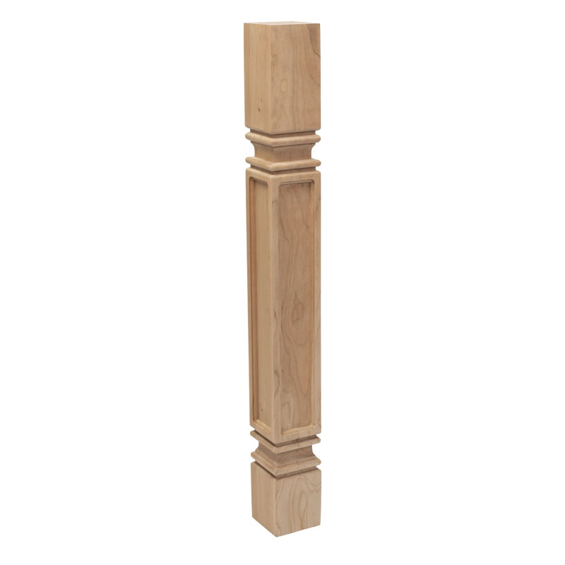 35.25" High Cherry Wood Mission Style Island Leg