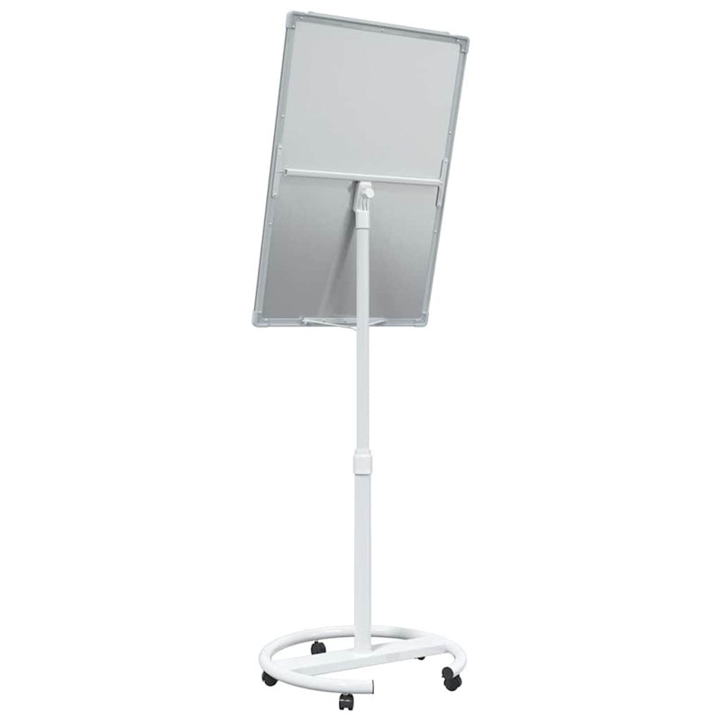 Vidaxl Magnetic Whiteboard Height Adjustable With Wheel Manual EPS Mobile, White