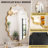 Scalloped Oval Metal Wall Mirror-482666980-482666987