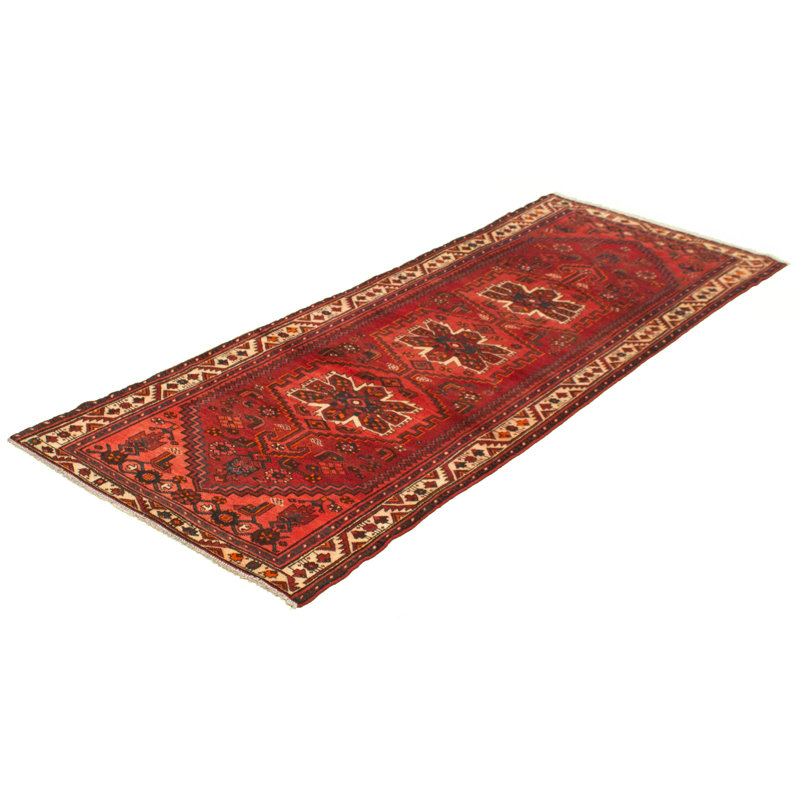 Tapis de couloir en Tapis décoratif laine noué à la main de conception unique 4 pi 1 po x 10 pi 2 po Boros