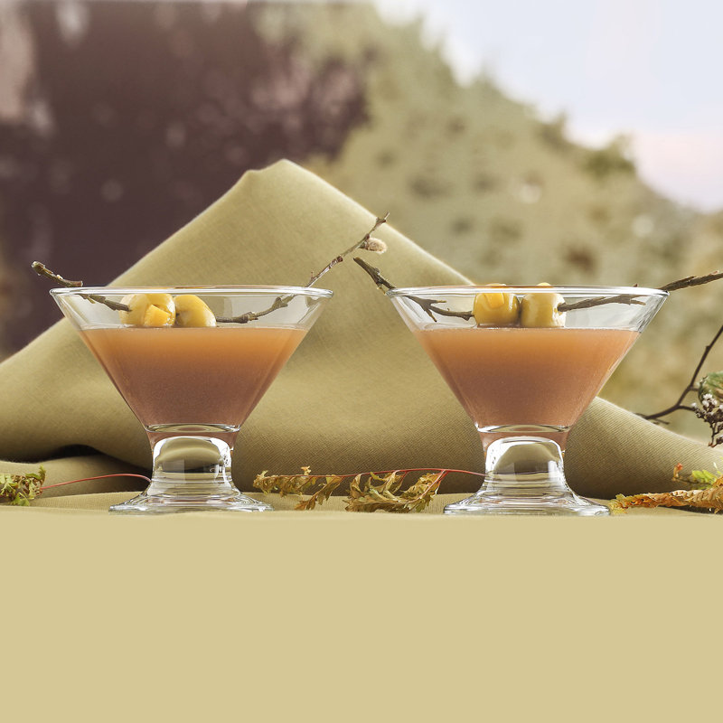 Mini verres à martini sans pied de 6 tasses à dessert en verre de 5,5 oz