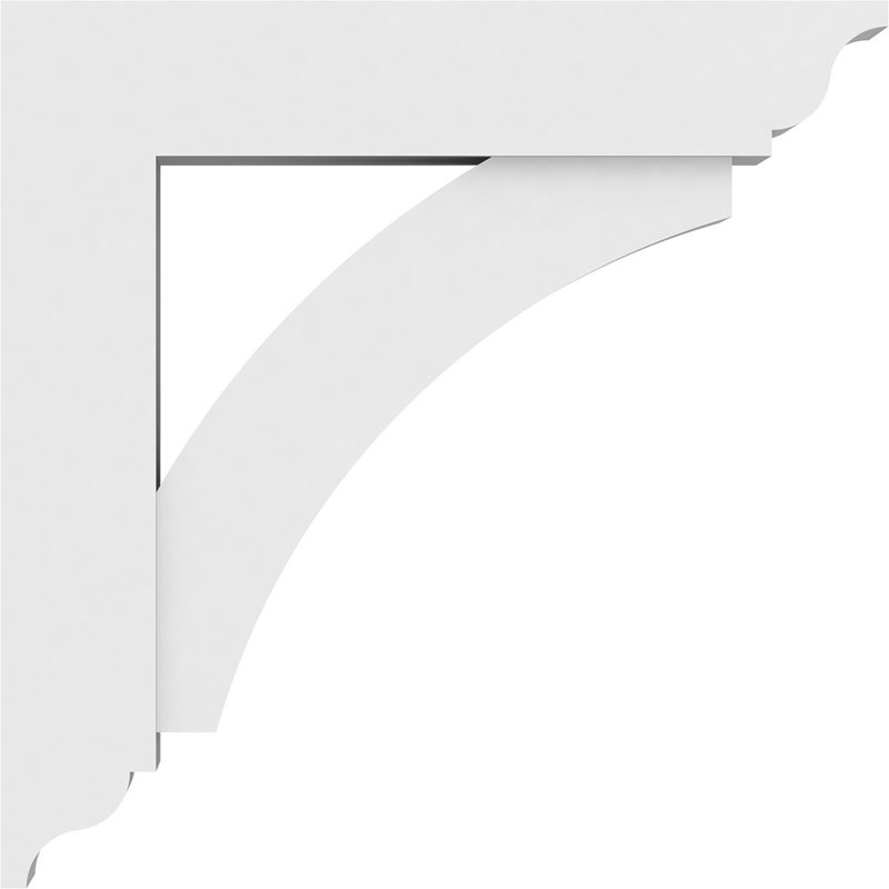 Standard Thorton Architectural Grade PVC Bracket with Traditional Ends, 20"H x 3"W x 20"D