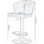 Lorraine Swivel Adjustable Height Counter Stool with Metal Frame-1541864850
