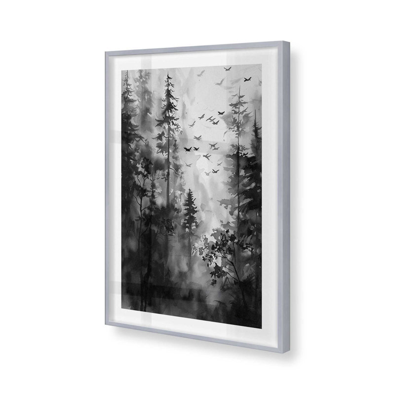 Forest Canopy Print, Polished Chrome Framed, 17.25" H x 13.25" W