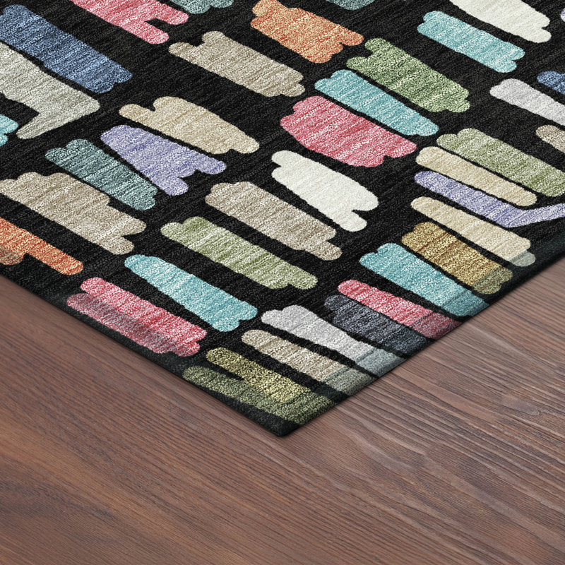 Machine Washable Indoor/Outdoor Karr ACN2377 Stripes Rug, Rectangle 10' x 14'