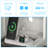 Glass Top Dressing Table - Jewelry Mirror Cabinet, 2 Drawers, LED Touch Lights & Power Strip-2091019188