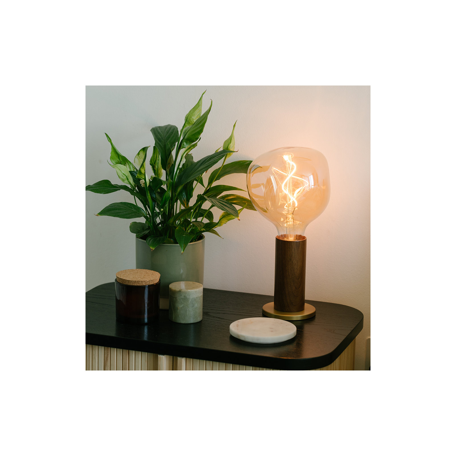 Knuckle Novelty Lamp, Walnut