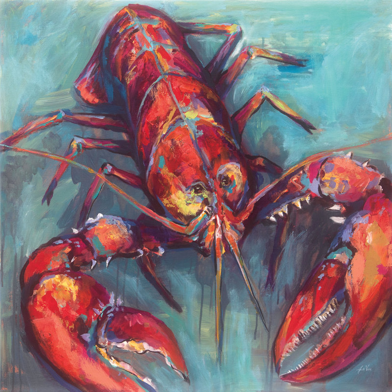 Lobster by Avery Tillmon - Wrapped Canvas Painting, 91cm H x 91cm W