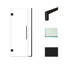Porte de douche à charnière avec verre transparent l 34,5 po x H 76 po Transolide Elizabeth-106674764