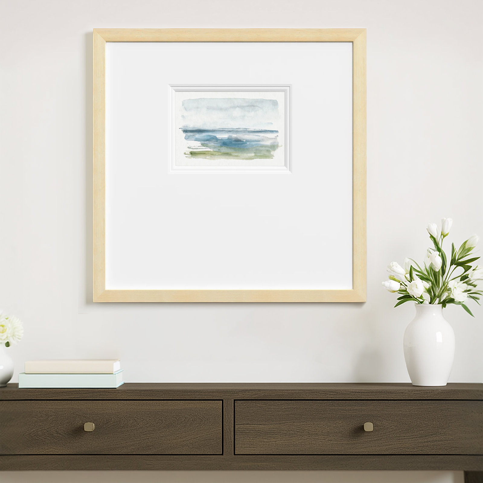 Coastline Splash IV, 17" H x 17" W x 1.125" D, Natural